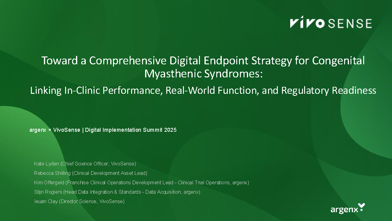 Image for VivoSense & argenx: Building Regulatory-Ready Digital Endpoints in Rare Disease Clinical Trials